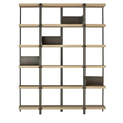 Driade Bookcases<Zigzag 5-Shelf Durmast & Bronze Bookcase by Konstantin Grcic
