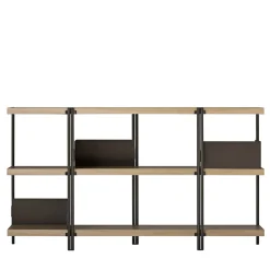 Driade Bookcases<Zigzag 2-Shelf Durmast & Bronze Bookcase by Konstantin Grcic