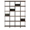 Driade Bookcases<Zigzag 5-Shelf Walnut & Bronze Bookcase by Konstantin Grcic