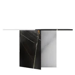 L'Eccesso Consoles<Zion Sahara Noir and Bianco T Marble Console by Paolo Ciacci