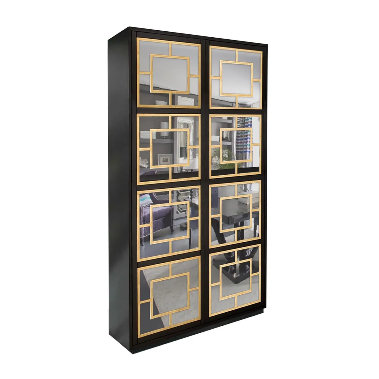 Isabella Costantini Cabinets<Zoe Armoire with Mirror and Plinth Base