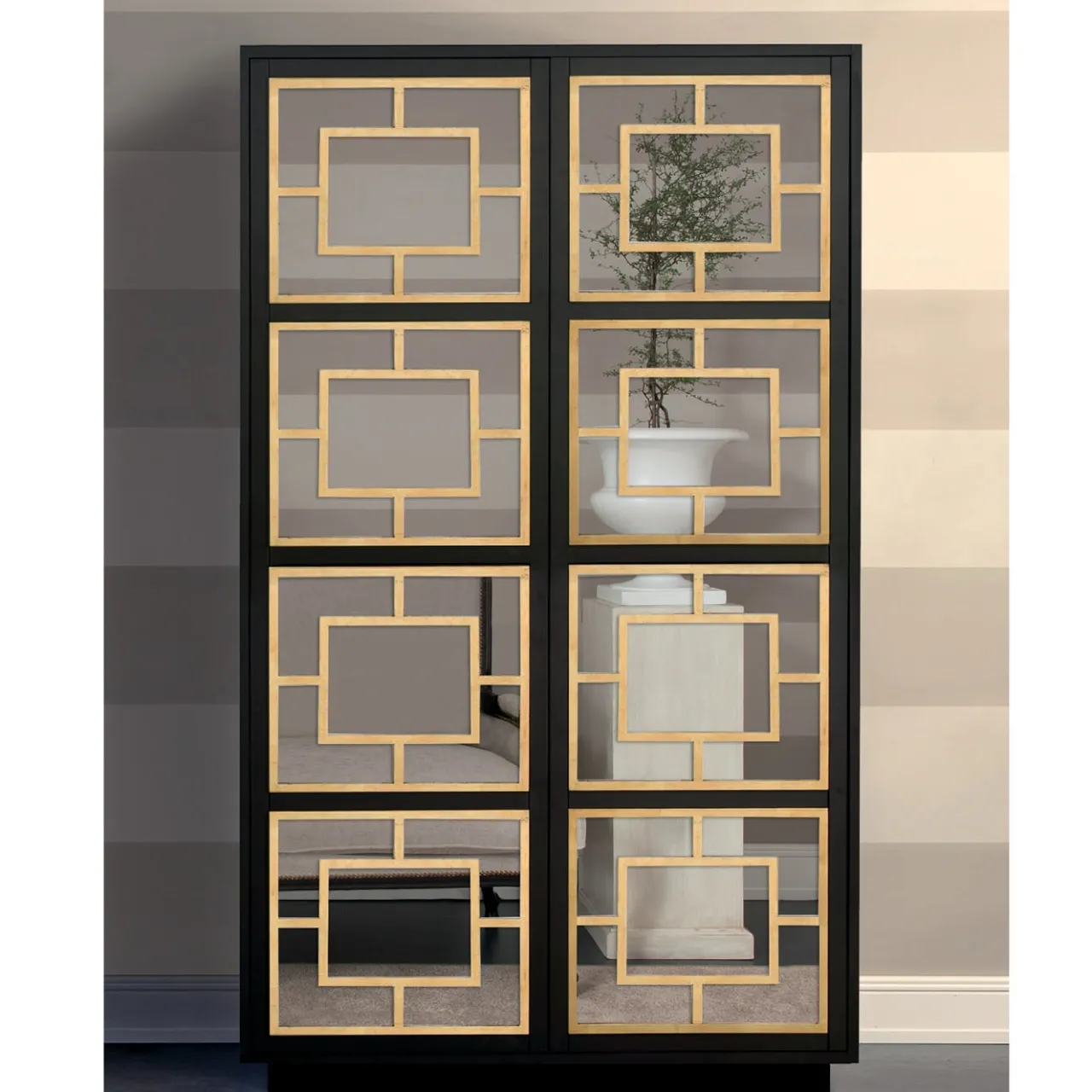 Isabella Costantini Cabinets<Zoe Armoire with Mirror and Plinth Base