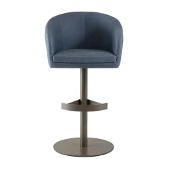 Borzalino Bar Stools<Zoe Blue Leather Bar Stool