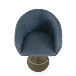 Borzalino Bar Stools<Zoe Blue Leather Bar Stool