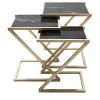 Francesco Della Femina Nesting Tables<Zumm Zum Zu Set of 3 Black Marble Nesting Tables